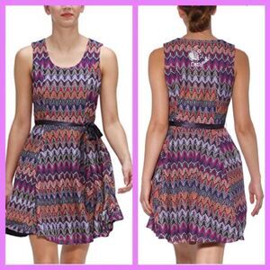 Multicolor Chevron Pattern Dress